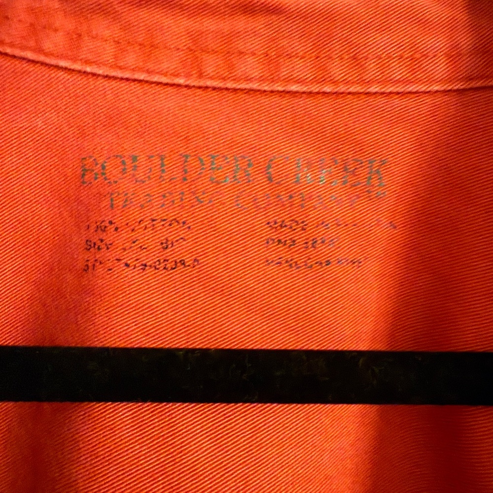 Red Orange Button-Up Shirt - Picture 4 of 4